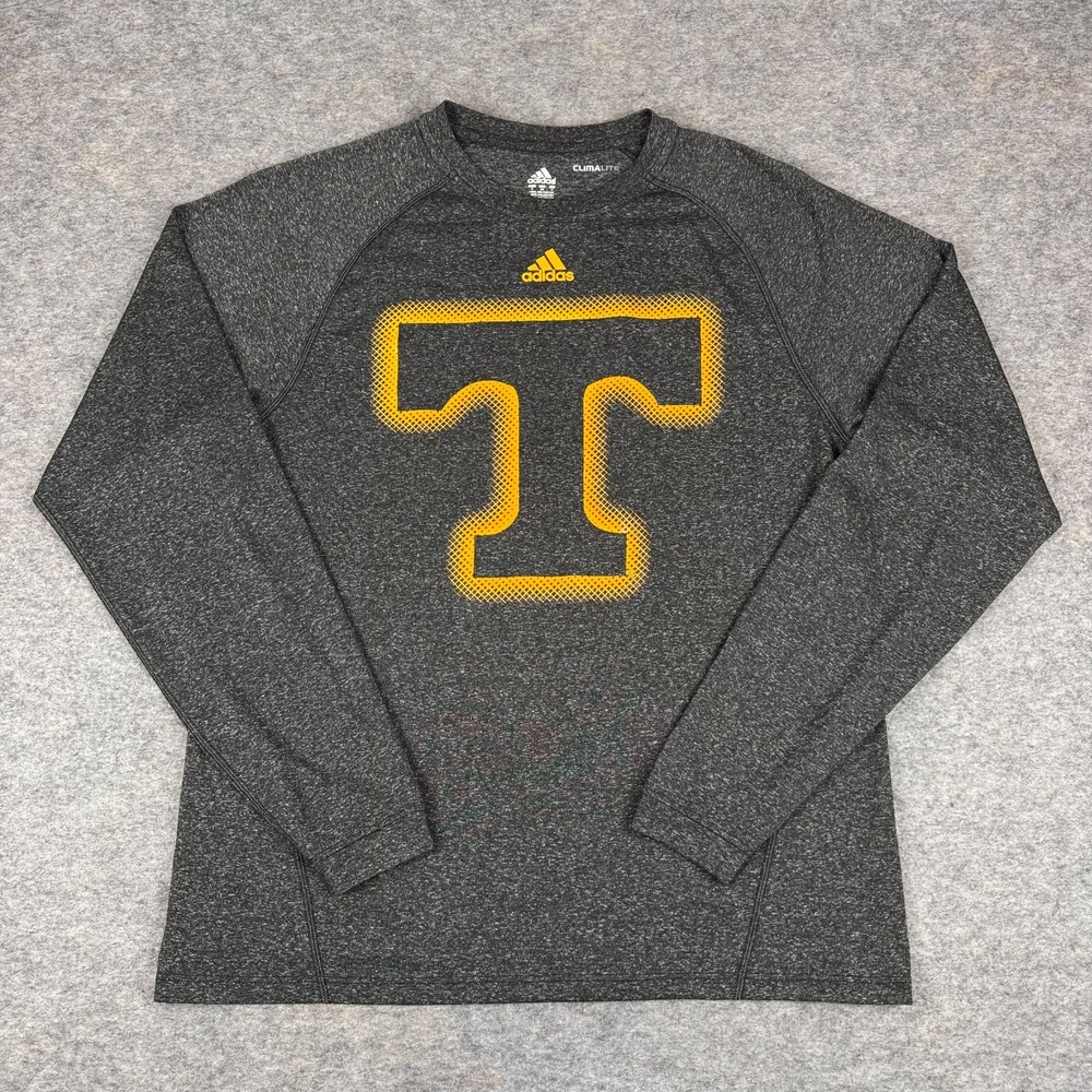 Adidas Climalite T-Shirt Tennessee Volunteers Vols Gray Long Sleeve Mens Small S